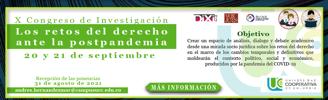 X Congreso de Investigación "Los retos del derecho ante la postpandemia"